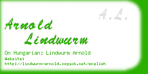 arnold lindwurm business card
